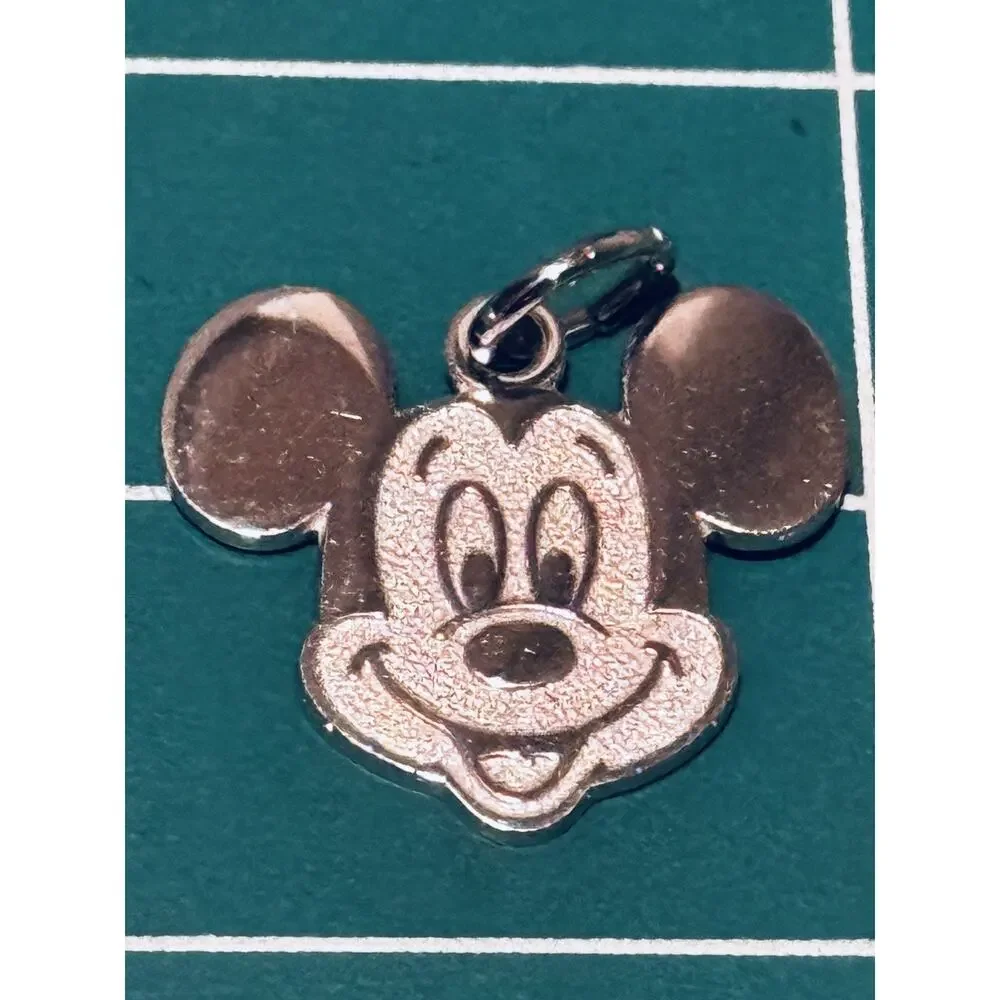 Vintage Disney Mickey Mouse Sterling Silver Charm Pendant Signed